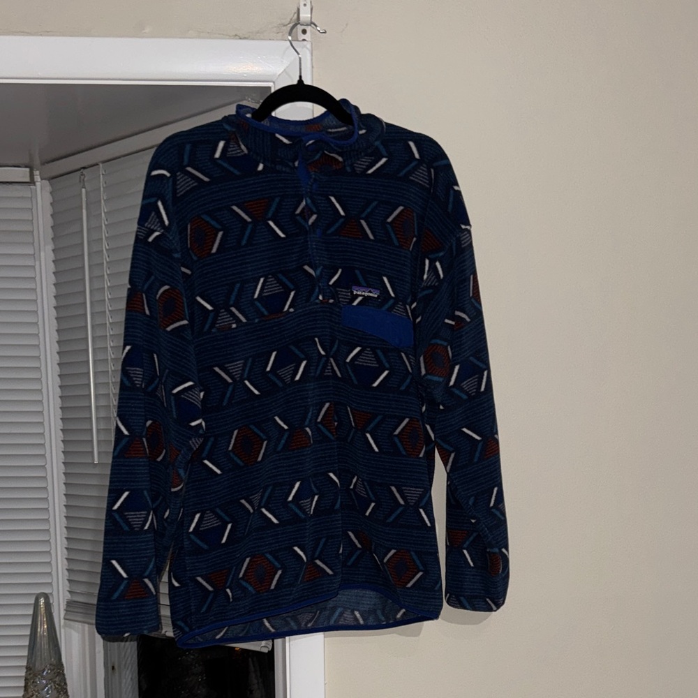 Patagonia Synchilla Blue and Brown Fleece